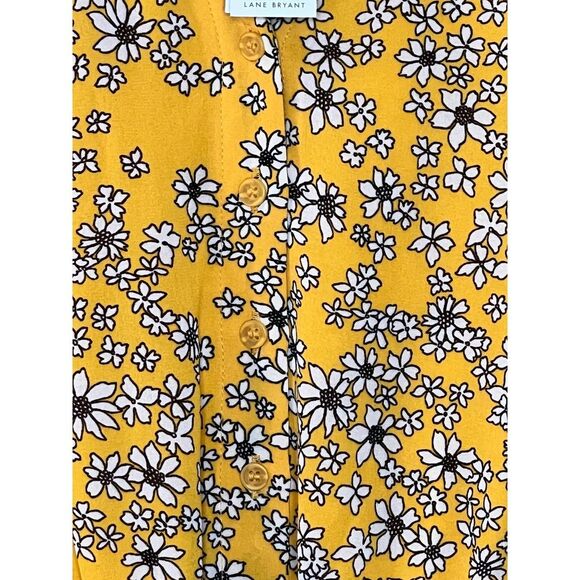 LANE BRYANT CHIFFON FLORAL ILLUSION COLLECTION CASUAL LINED BLOUSE SIZE 18 NWT - Picture 3 of 7